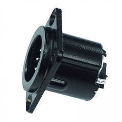 Enova 5-Pin XLR Stecker-Einbaubuchse, schwarz