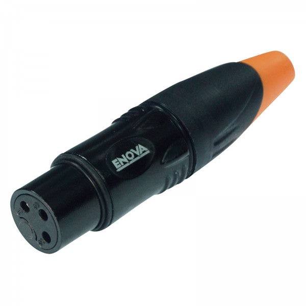 Enova 3-Pin XLR-Kabel, Buchsenstecker, Schwarz IP67 Outdoor