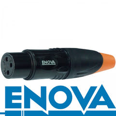 Enova 3-Pin XLR-Kabel, Buchsenstecker, Schwarz IP67 Outdoor
