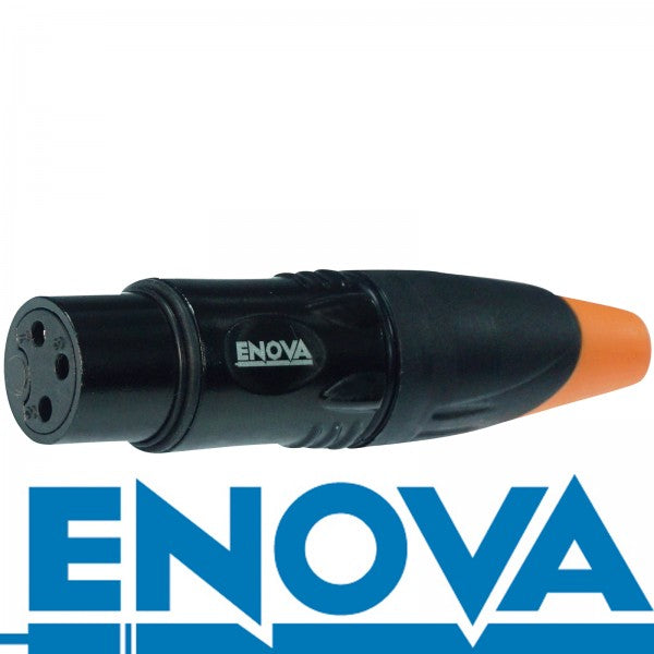 Enova 3-Pin XLR-Kabel, Buchsenstecker, Schwarz IP67 Outdoor