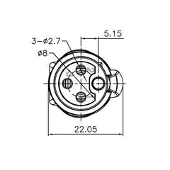Enova 3-Pin XLR-Kabel, Buchsenstecker, Schwarz IP67 Outdoor