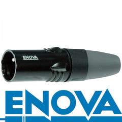 Enova 3-Pin XLR männlicher Kabelstecker, schwarz