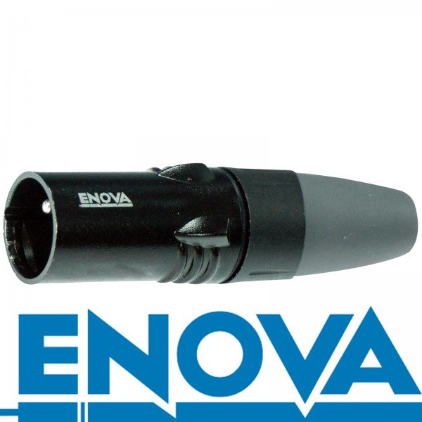 Enova 3-Pin XLR männlicher Kabelstecker, schwarz