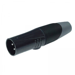Enova 3-Pin XLR männlicher Kabelstecker, schwarz