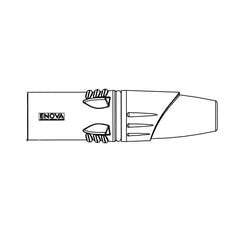 Enova 3-Pin XLR männlicher Kabelstecker, schwarz