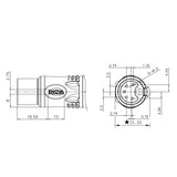Enova 5 pol hun XLR kabel stik, sort IP67 Outdoor
