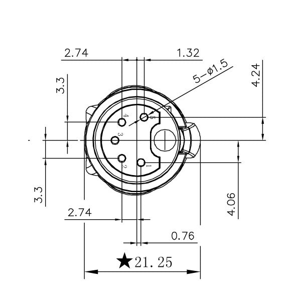 Enova 5-poliger XLR-Stecker, schwarz IP67 Outdoor