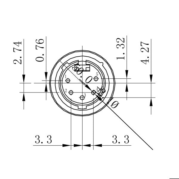 Enova 5-poliger XLR-Kabelstecker, schwarz