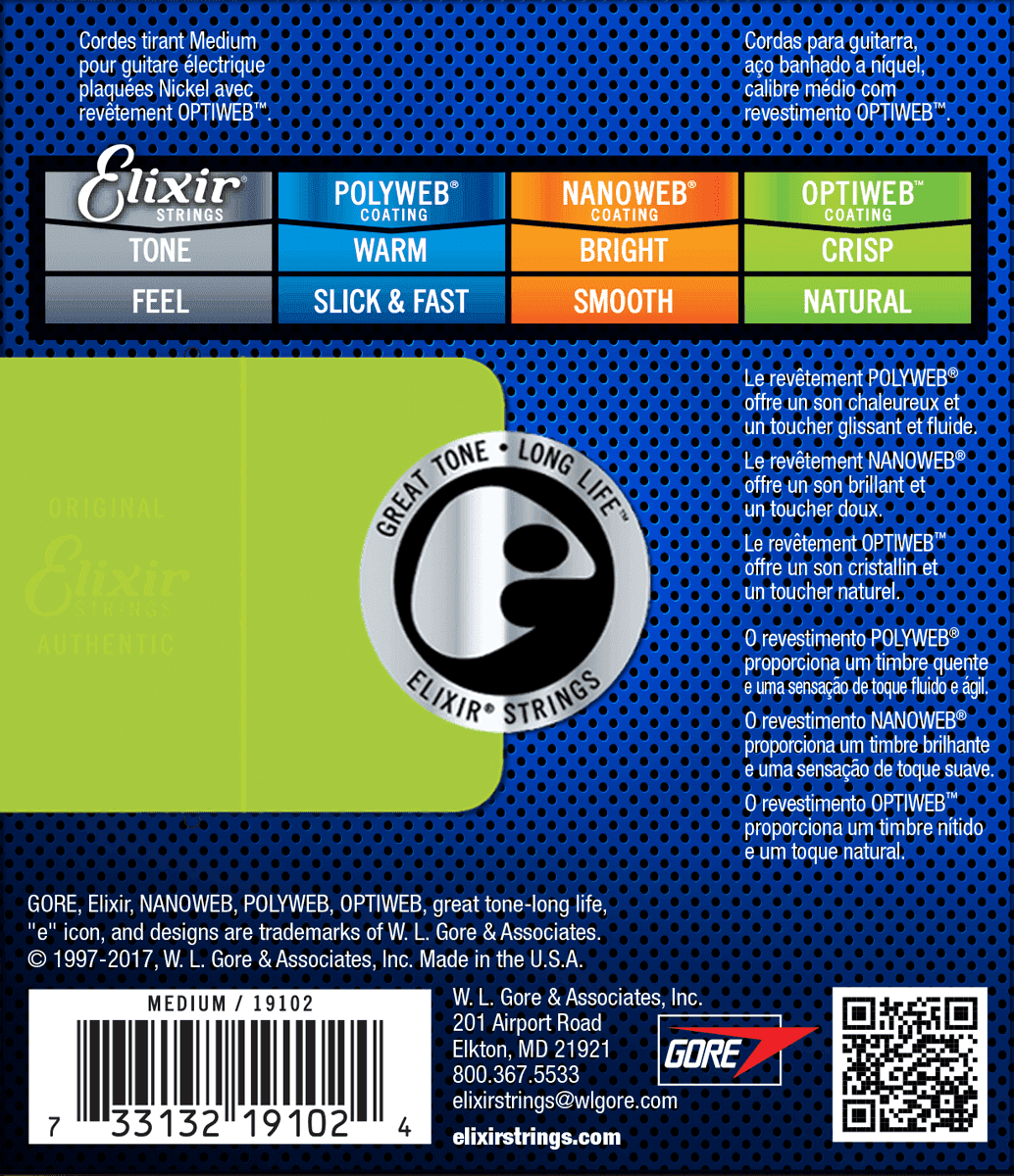 Elixir Optiweb Gitarrengurte (Medium, 11-49)