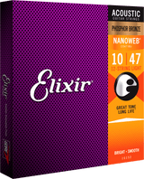 Elixir Nanoweb Phosphor Bronze Guitar Strings (HD Light 13-53)