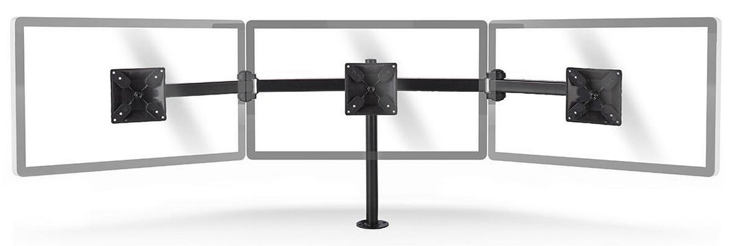 Ergonomische Bildschirmhalterung für 3 Bildschirme (14-24")