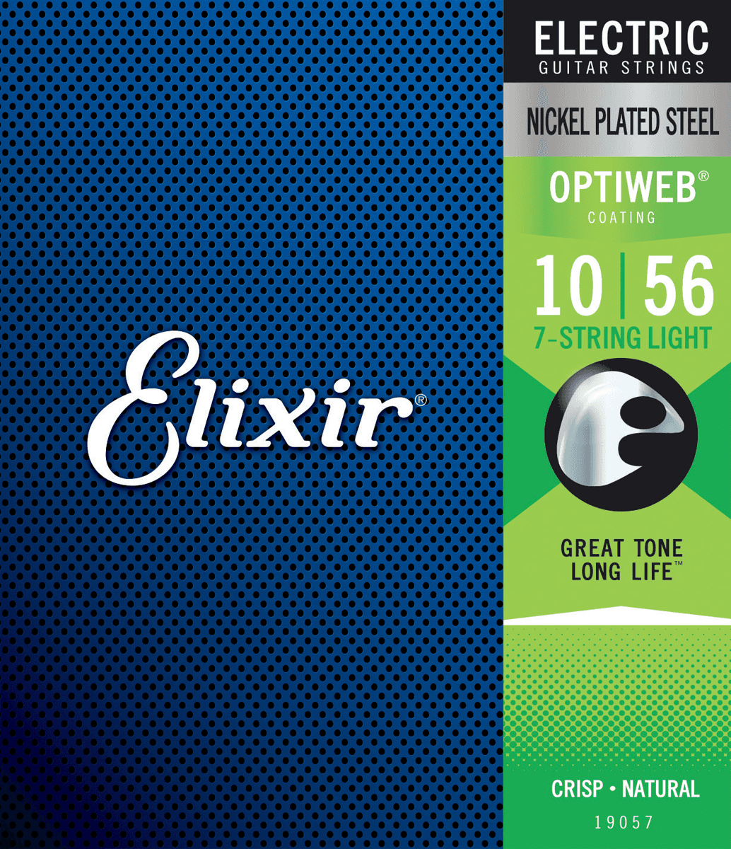 Elixir Optiweb Gitarrengurte (7-String, 10-56 Light)