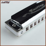 Easttop T008 Blues Harp harmonikas (F, Silber)