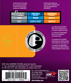 Elixir Nanoweb Bronze 80/20 Gitarrensaiten (Extra Light, 10-47)