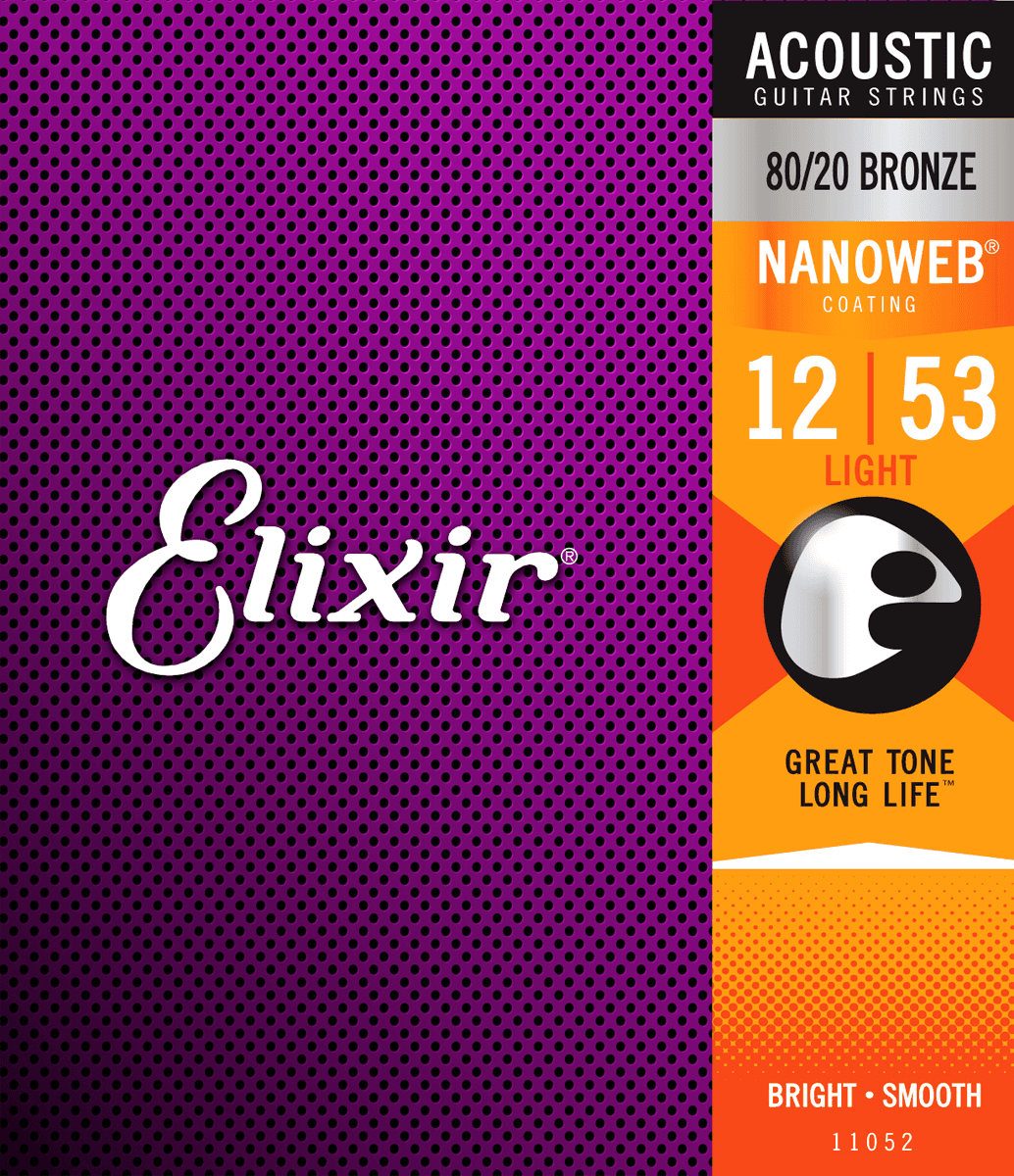 Elixir Nanoweb Bronze 80/20 Gitarrensaiten (Light, 12-53)