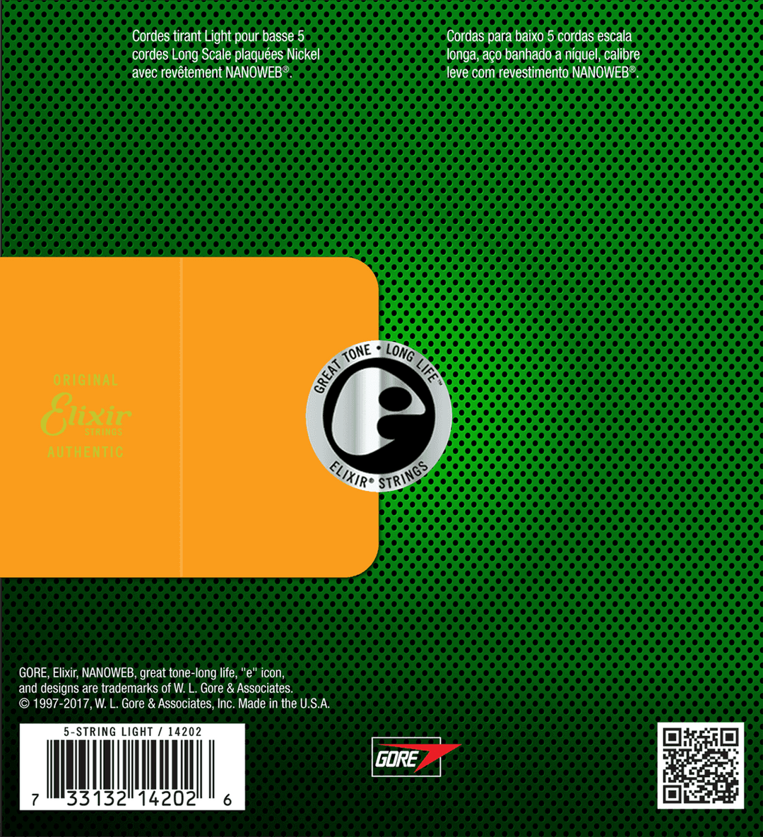 Elixir Nanoweb Nickel Basssaiten (Light, 5c, 45-130)