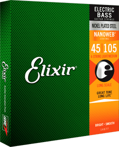 Elixir Nanoweb Nickel Basssaiten (Medium, 45-105)