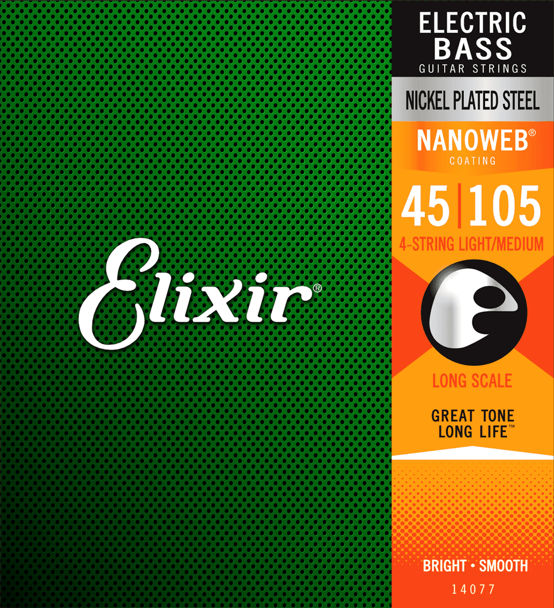 Elixir Nanoweb Nickel Basssaiten (Medium, 45-105)