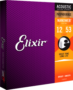 Elixir Nanoweb Phosphor Bronze Gitarrensaiten (Light, 12-53)
