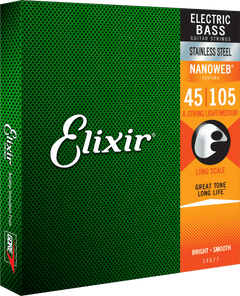 Elixir Nanoweb Stainless Steel Basssaiten (Medium, 4c, 45-105)