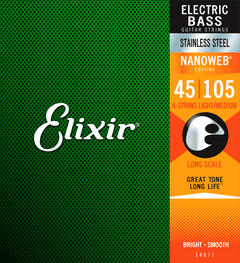 Elixir Nanoweb Stainless Steel Basssaiten (Medium, 4c, 45-105)