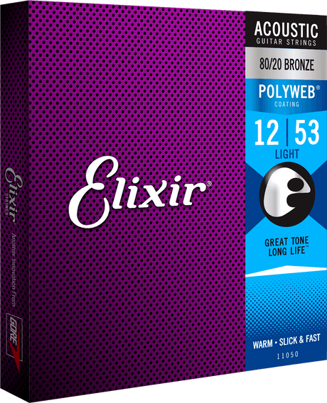 Elixir Polyweb Bronze 80/20 Gitarrensaiten (Light, 12-53)