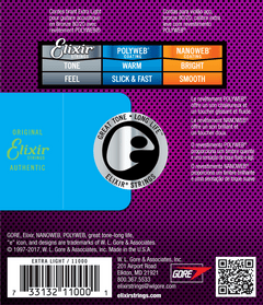 Elixir Polyweb Bronze 80/20 Gitarrensaiten (Extra Light, 10-47)