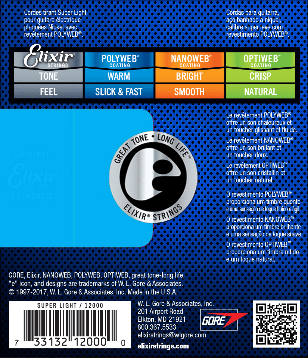 Elixir Polyweb Gitarrensaiten (Super Light, 09-42)
