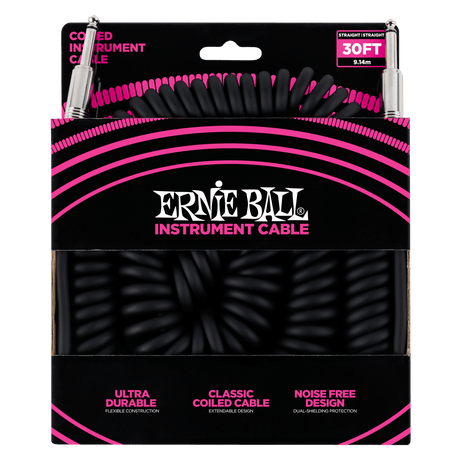 Ernie Ball 6044 Gitarren Kabel (Schwarz, 9m)