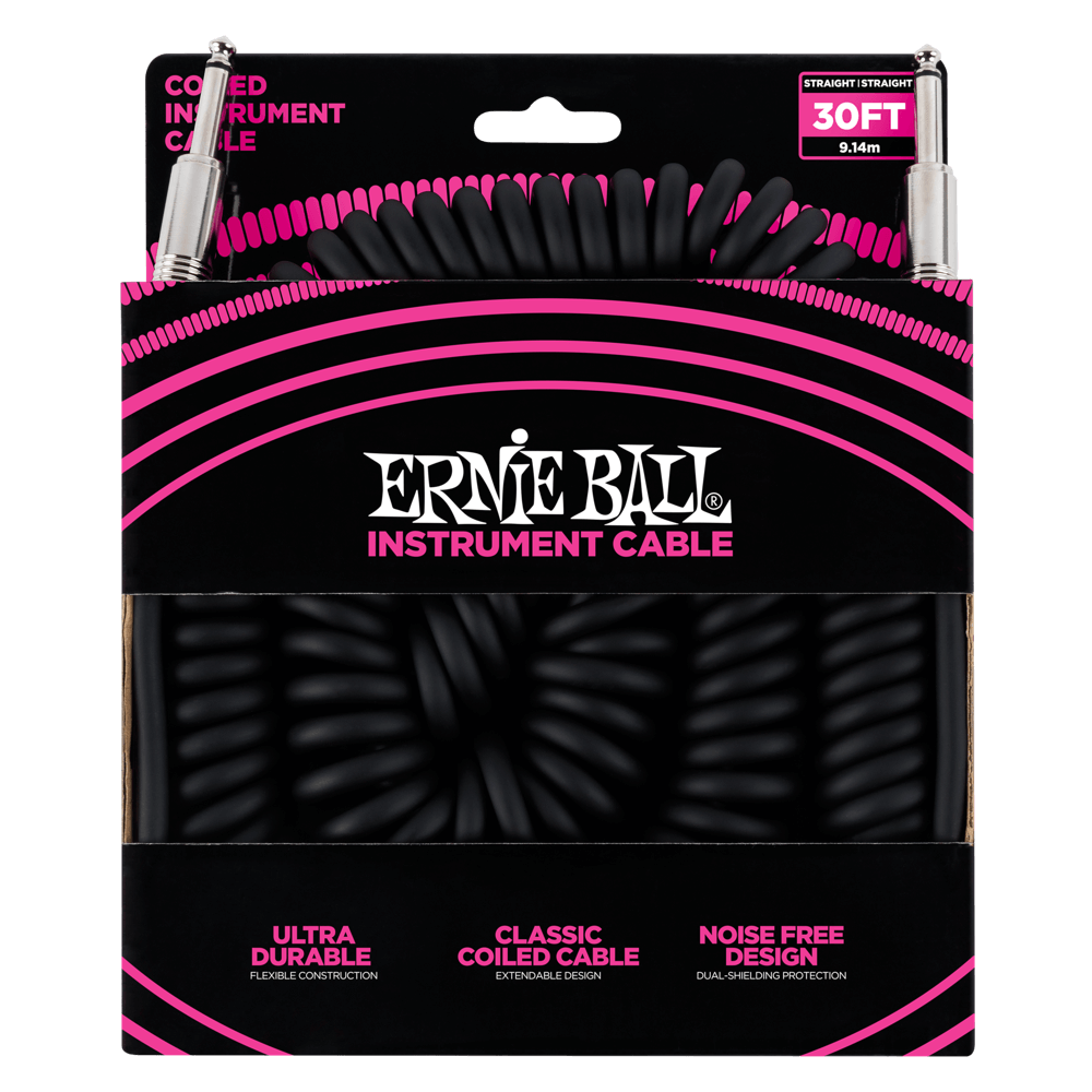 Ernie Ball 6044 Gitarren Kabel (Schwarz, 9m)
