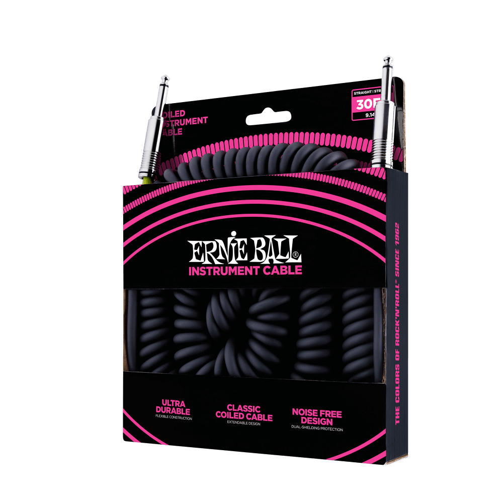 Ernie Ball 6044 Gitarren Kabel (Schwarz, 9m)