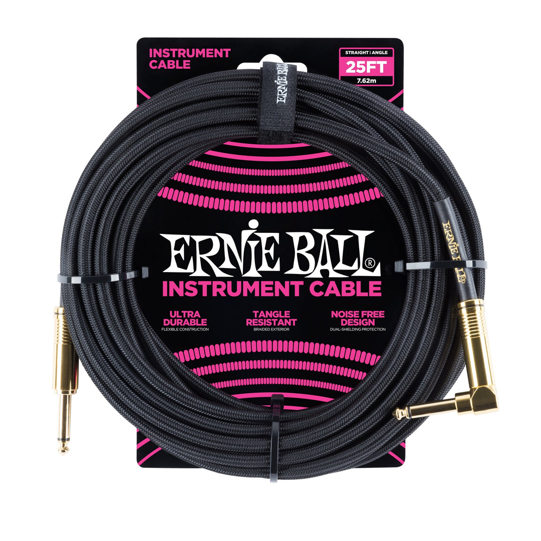 Ernie Ball 6058 Gitarren Kabel (Schwarz, 7,5m)