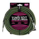 Ernie Ball 6082 Gitarren Kabel (Schwarz, Grün, 5,4m)