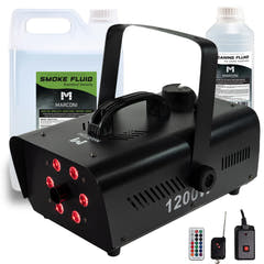 Marconi 1200W 6 LED Nebelmaschine Bundle