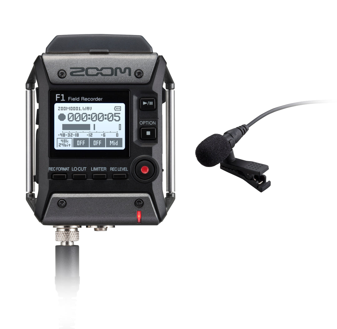 Zoom F1-LP Field Recorder + Lavalier Mikrofon