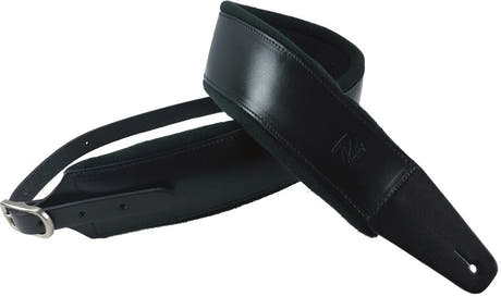 Profile FPB01 Pro Italian Leather Gitarren Gurt - Black