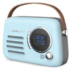 Madison Retro Radio mit Bluetooth, FM und DAB (Hellblau)