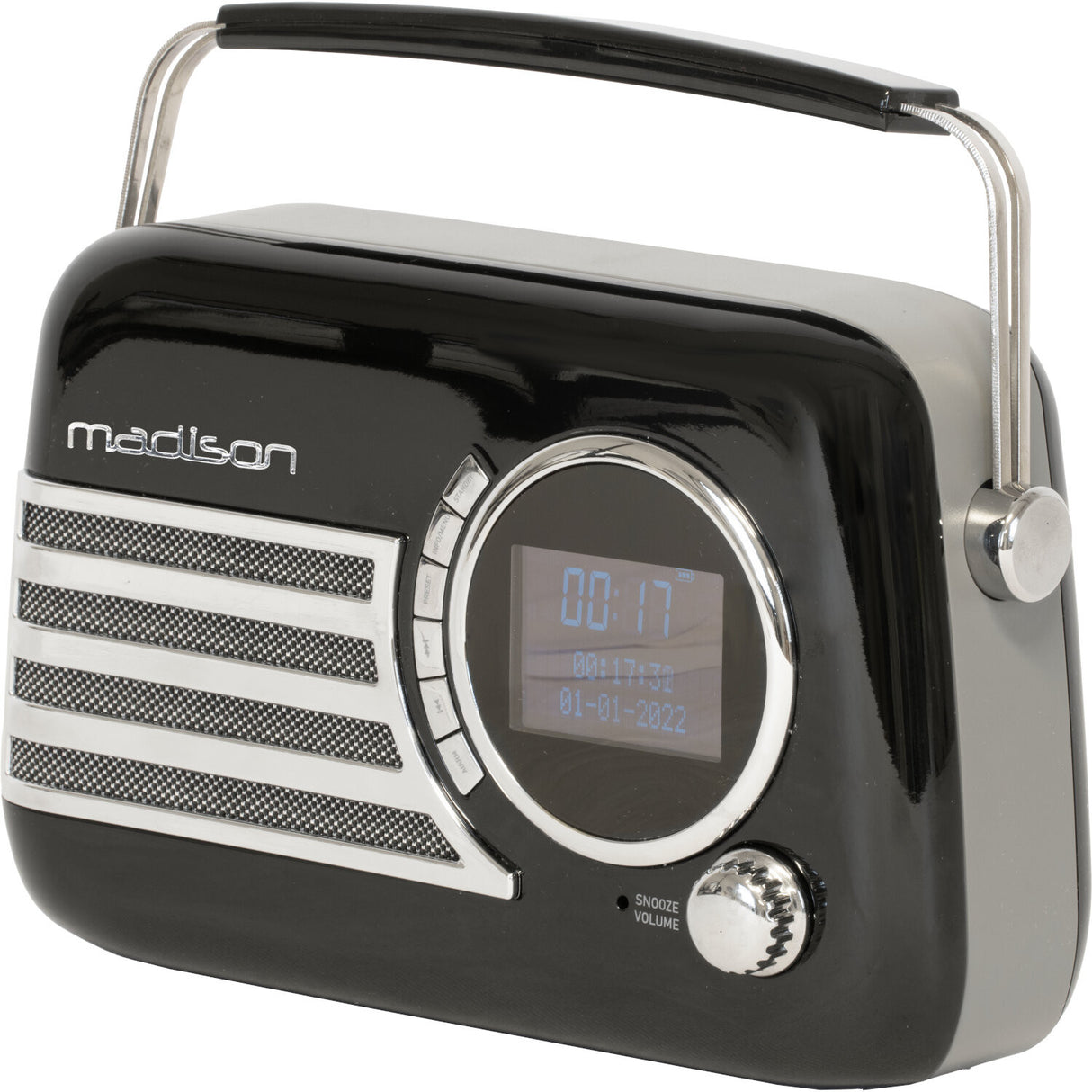 Madison Retro Radio mit Bluetooth, FM und DAB (Schwarz)