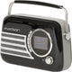 Madison Retro Radio mit Bluetooth, FM und DAB (Schwarz)