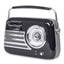 Madison Retro Radio mit Bluetooth und FM (Schwarz)