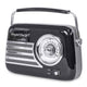 Madison Retro Radio mit Bluetooth und FM (Schwarz)