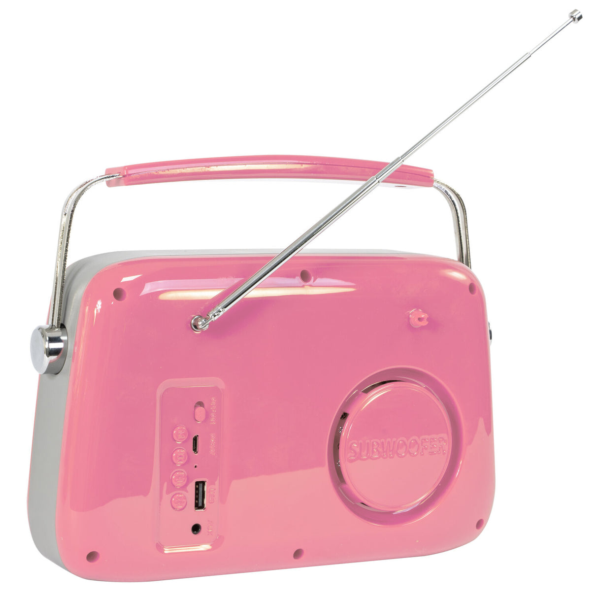 Madison Retro Radio mit Bluetooth und FM (Rosa)