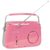 Madison Retro Radio mit Bluetooth und FM (Rosa)