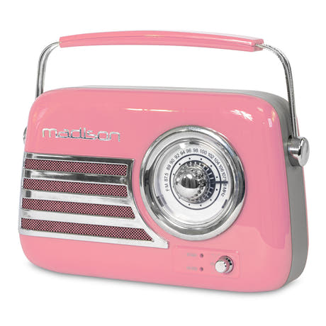 Madison Retro Radio m. Bluetooth und FM (Pink)