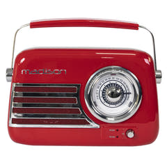 Madison Retro Radio m. Bluetooth und FM (Rot)