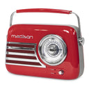 Madison Retro Radio m. Bluetooth und FM (Rot)