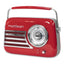Madison Retro Radio mit Bluetooth und FM (Rot)