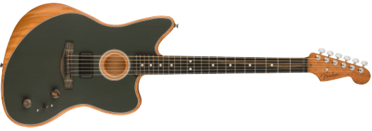 Fender American Acoustasonic Jazzmaster E-Gitarre (Tungsten)