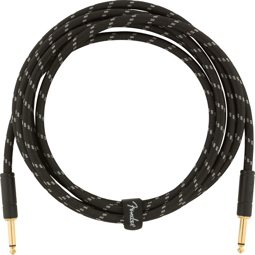 Fender Deluxe Gitarren Kabel (Black Tweed, 3m)