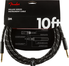 Fender Deluxe Gitarren Kabel (Black Tweed, 3m)